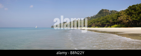 India Andamane e Nicobare Havelock island Radha Nagar numero 7 panoramica spiaggia Foto Stock