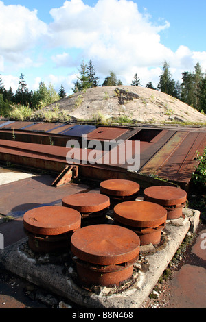 Plokstine missile nucleare Zemaitija Base Parco Nazionale della Lituania Foto Stock