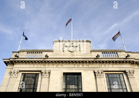 Islington Town Hall Upper Street Londra Inghilterra REGNO UNITO Foto Stock