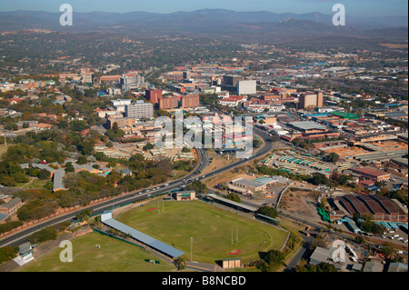 Vista aerea della città di Nelspruit e delle aree circostanti Foto Stock