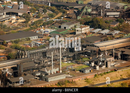 Vista aerea di una zona industriale alla periferia di Nelspruit Foto Stock