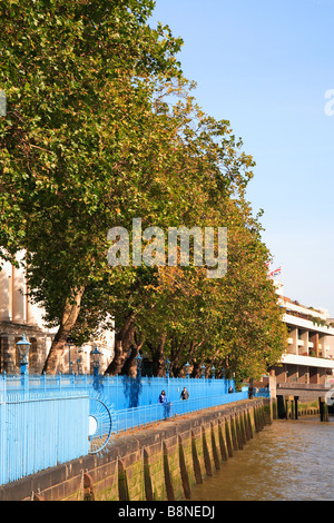 Custom House Embankment City of London Foto Stock