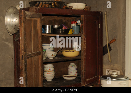 Cina Xian Shaanxi quartieri musulmani interno di un vecchio mattone di fango house Foto Stock