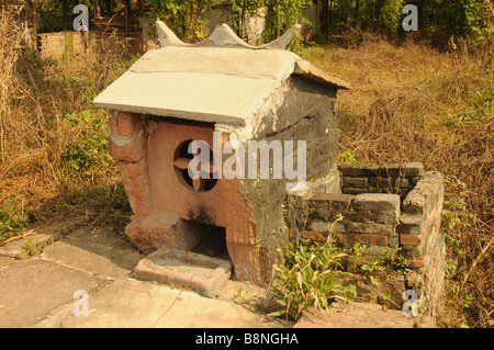 Cina Xian Shaanxi quarti musulmana di fango di vecchia casa di mattoni Foto Stock