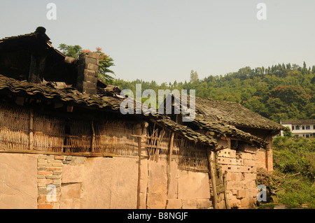 Cina Xian Shaanxi quarti musulmana di fango di vecchia casa di mattoni Foto Stock