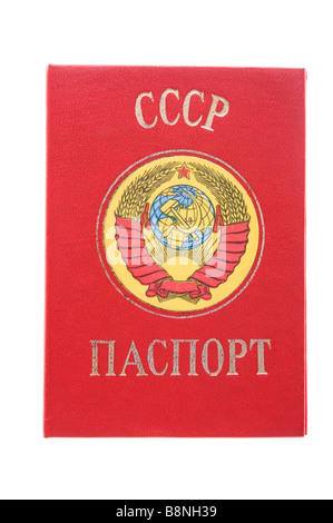 Oggetto sulla Russia Bianca passaporto macro Foto Stock