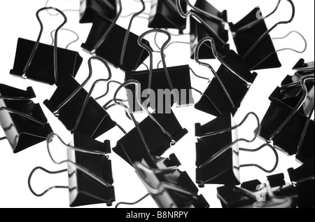 Campo di legante di clip con sfondo bianco Foto Stock