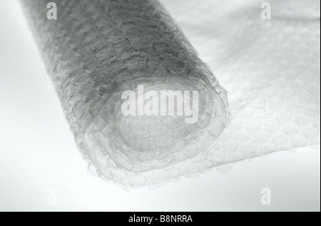 Immagine viva di un rotolo di materiale plastico Bubble Wrap Foto Stock