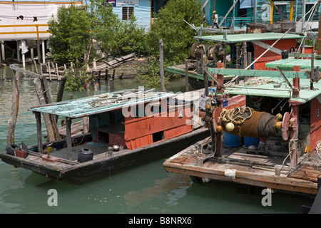 Villaggio di Pescatori a Pulau Ketam, Malaysia Foto Stock