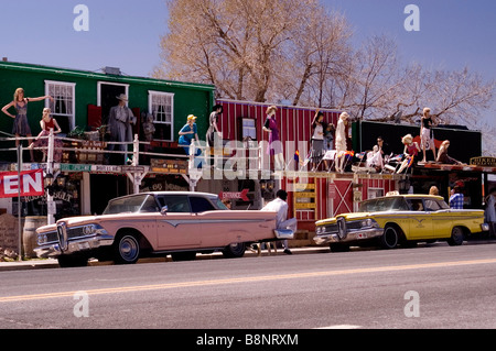 La storica Route 66 in Saligman Arizona Foto Stock