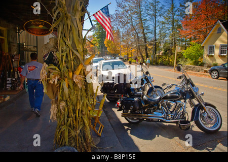 Scena di strada di Blowing Rock, N.C., STATI UNITI D'AMERICA Foto Stock