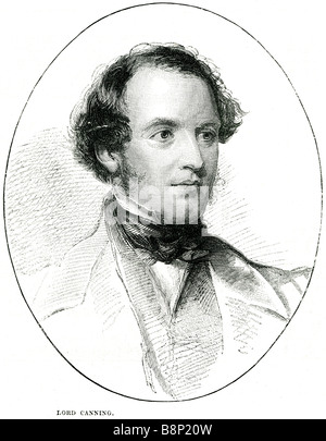 Lord Charles John Canning 1812 1862 governatore generale ribellione Indiana 1857 Visconte statista inglese Foto Stock