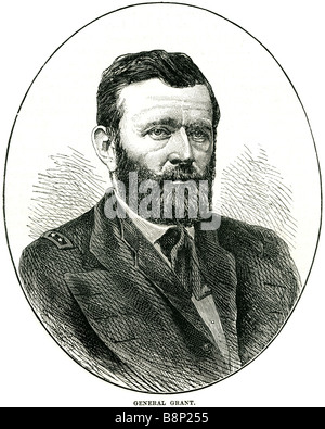 Hiram generale Ulysses grant 1822 1885 Presidente americano della guerra civile degli Stati Uniti Foto Stock