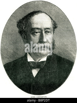 Lord Carnarvon Henry Howard Molyneux Herbert 1831 1890 politico inglese Partito Conservatore Foto Stock