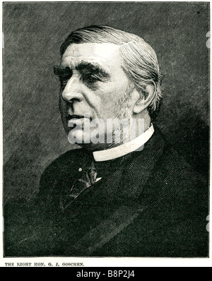 Rigtht Hon George Joachim Goschen 1831 1907 statista britannico unionista liberale Partito Conservatore Foto Stock