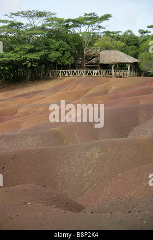 Il Mauritius attrazione turistica sette terra colorata di Chamarel. Foto Stock