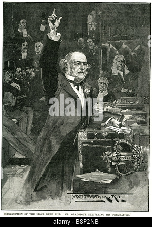Introduzione Home regola bill Signor Gladstone offrendo perorazione 1886 Foto Stock