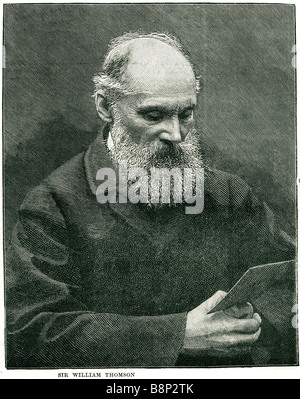 Sir William Thomson Lord Kelvin 1824 1907 Irish-nato britannico fisico matematico engineer Foto Stock