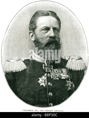 Federico III imperatore tedesco 1831 1888 re di Prussia Foto Stock