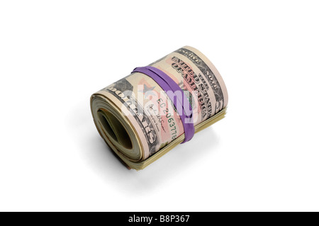 Rotolo di fatture del dollaro Foto Stock