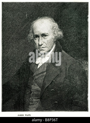 James watt 19 Gennaio 1736 25 agosto 1819 Scottish inventore ingegnere meccanico motore a vapore rivoluzione industriale Foto Stock