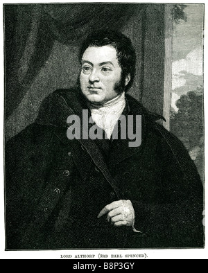 John Charles Spencer, 3° Conte Spencer PC, FRS (30 maggio 1782-1 ottobre 1845), noto come il Visconte Althorp dal 1783 al 1834, è stato un Foto Stock