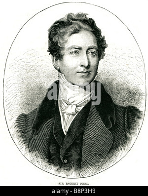 Sir Robert peel 2° Baronet 1788 1850 Primo Ministro conservatore Regno Unito Foto Stock