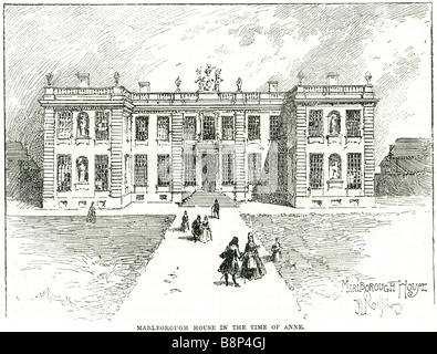 Marlborough house tempo di anne mansion Westminster London Pall Mall Sarah Churchill Regina Christopher Wren Foto Stock