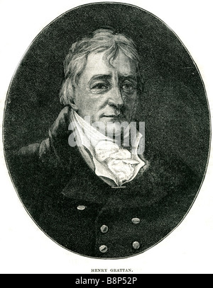 Henry Grattan 3 Luglio 1746 6 Giugno 1820 stati Irish House of Commons il Parlamento Europea 1800 cattolici presbiteriani Foto Stock