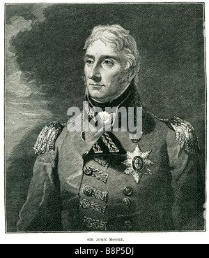 Lieutenant-General Sir John Moore 13 Novembre 1761 - 16 gennaio 1809 soldato britannico formazione militare Battaglia di La Coruña Foto Stock