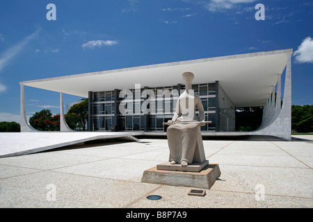 STF Supremo Tribunale Federale edificio in tre poteri Square a Brasilia Foto Stock