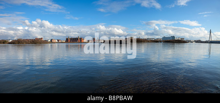 Vista panoramica di Southport sta cambiando skyline Foto Stock