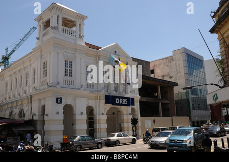 The Royal Bank of Scotland's branch di Penang, Malaysia. È chiuso ed è stato venduto nel maggio 2016 come parte della ristrutturazione del Gruppo RBS. Foto Stock