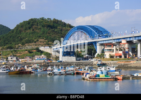 Tongyeong Grand Bridge, Corea del Sud Foto Stock