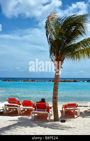 Kontiki Beach Curaçao Antille olandesi Foto Stock