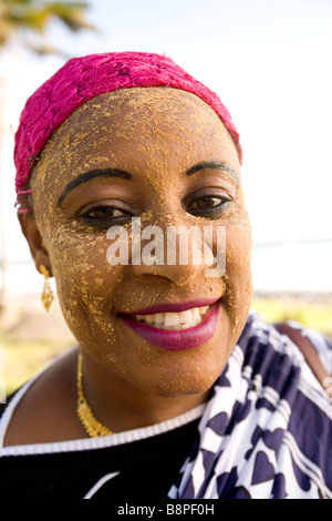 Comore, Anjouan, donna locale. Foto Stock