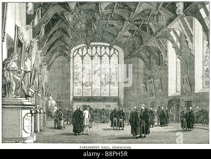 Il Parlamento Hall di Edimburgo la sede del Parlamento di Edimburgo, in Scozia, è stata la casa di pre-1707 Il Parlamento della Scozia, e ora hous Foto Stock