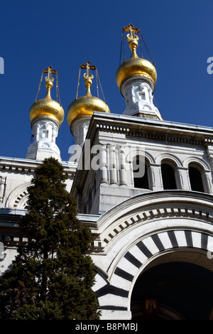 Chiesa Russa Ortodossa, Ginevra, Svizzera Foto Stock