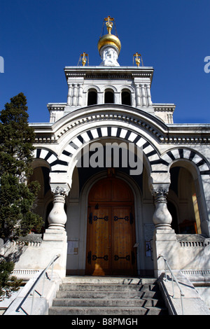 Chiesa Russa Ortodossa, Ginevra, Svizzera Foto Stock