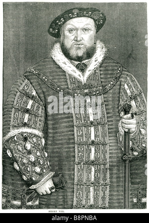 Henry VIII 1491 1547 Re di Inghilterra Irlanda Signore monarch Tudor Foto Stock