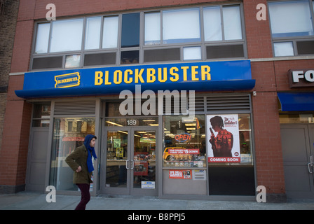 Un Blockbuster video store in New York quartiere di Chelsea Foto Stock