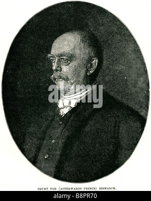 Otto Eduard Leopold von Bismarck 1815 1898 Conte Principe tedesco prussiano più aristocratico Foto Stock