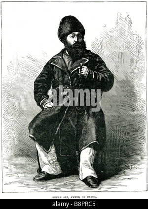 Sher Ali Khan 1825 1879 Amir dell Afghanistan Kabul, nome ancora in uso possiedi Mohammed Khan Foto Stock