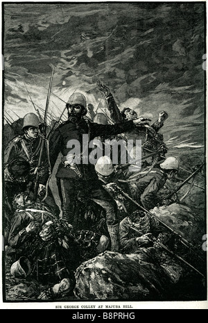 Battaglia di Majuba Hill 1881 General Maggiore Sir George Pomeroy Colley Prima Guerra Boera Foto Stock