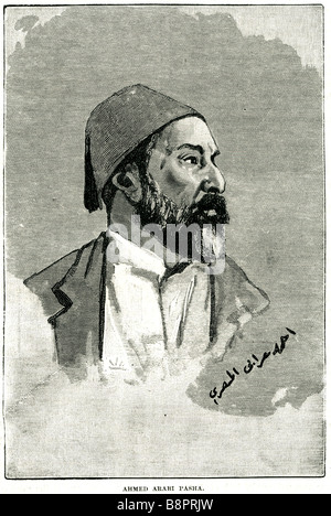 Il colonnello Ahmed Orabi 1841 1911 Pasha esercito Egiziano officer khedive generale Foto Stock