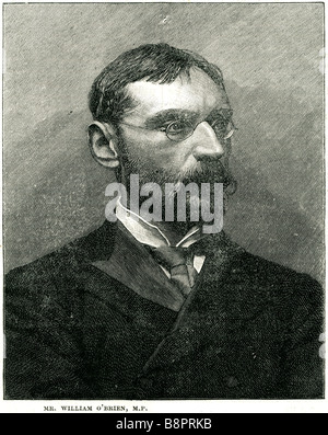 Signor William O'Brien 1852 1928 Membro del parlamento irlandese giornalista nazionalista agitatore agrario sociale politico rivoluzionario Foto Stock