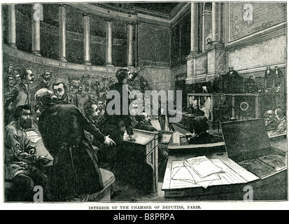 Camera dei Deputati Parigi Francia 1873 Parlamento francese Foto Stock