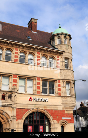 Regno Unito South West London Wimbledon Village la natwest bank in strada alta. Foto Stock