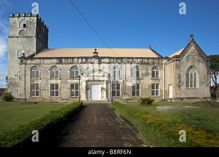 Finestra e porta di ingresso alla Chiesa di San Pietro, sulla costa ovest di Barbados, 'West Indies' Foto Stock