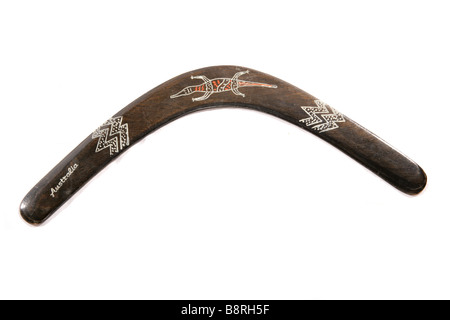 Boomerang australiani intaglio Foto Stock